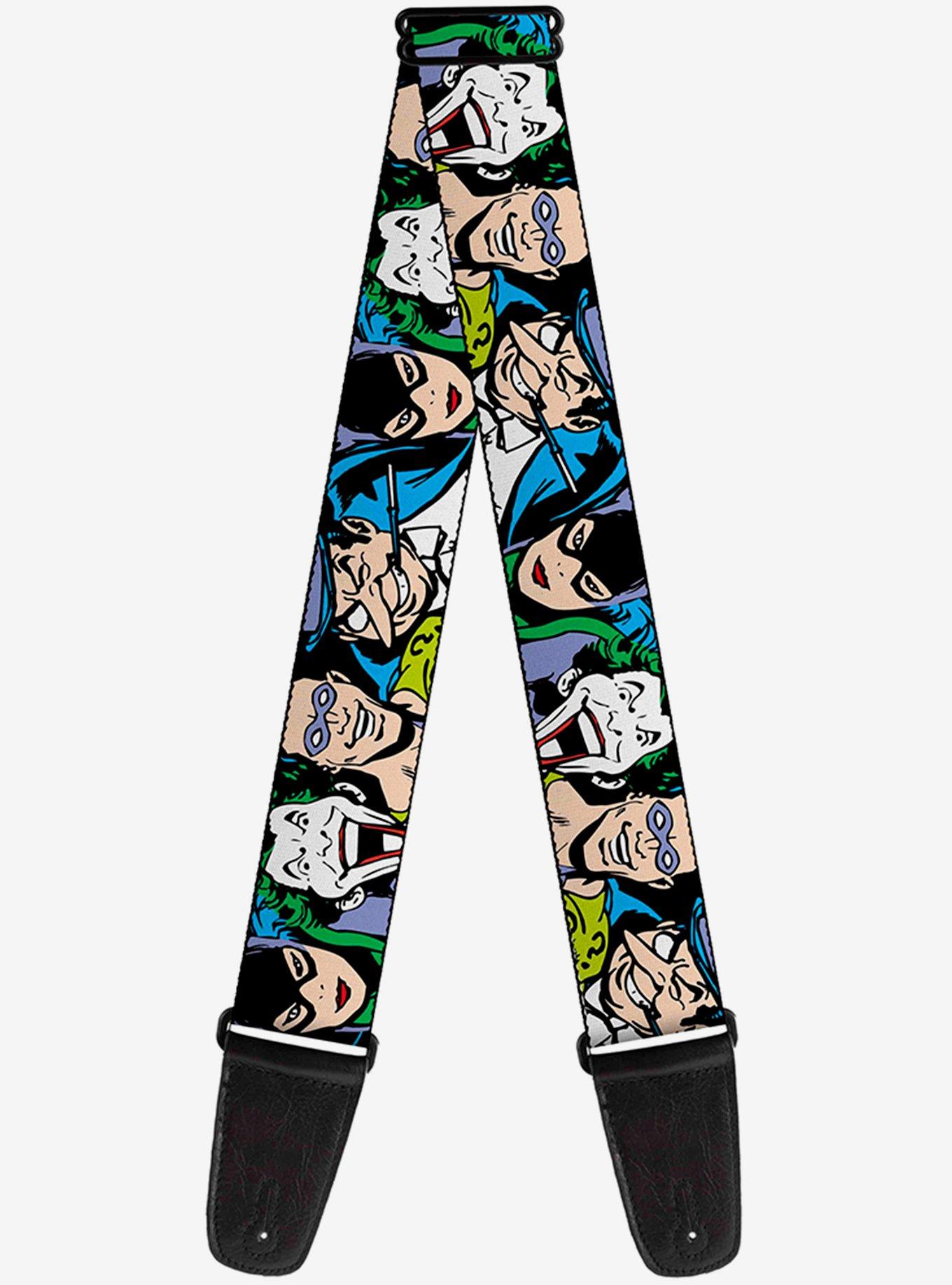 DC Comics Justice League Villains Close Up Guitar Strap, , hi-res