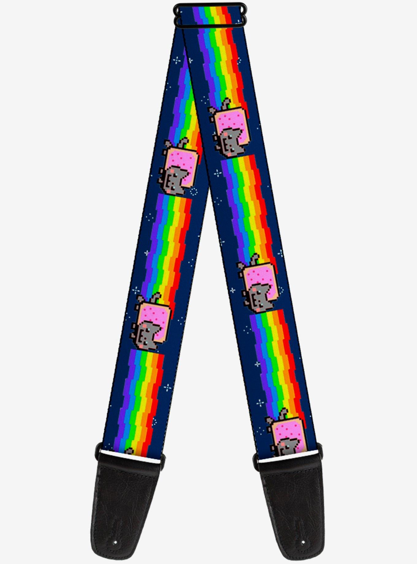 Nyan Cat Rainbow Streak Guitar Strap | BoxLunch