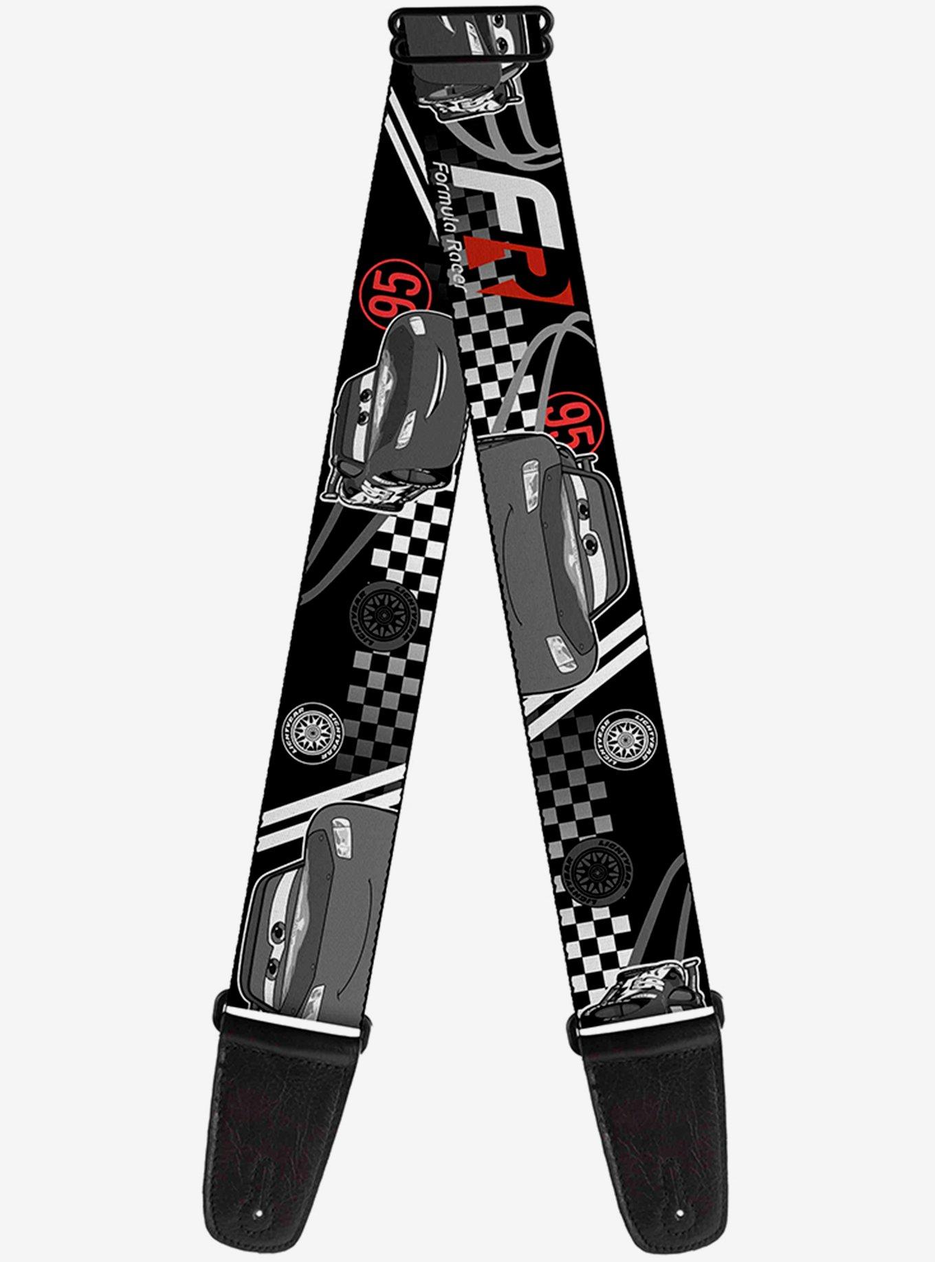 Disney Pixar Cars Lightning McQueen Poses FR 95 Checkered Guitar Strap, , hi-res