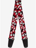 Disney Mickey Mouse Poses Scattered Guitar Strap, , hi-res