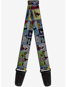 Disney Mickey Mouse and Minnie Comic Strip Guitar Strap, , hi-res