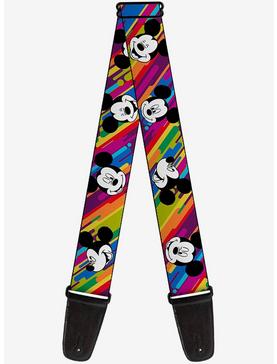 Plus Size Disney Mickey Mouse Expressions Multicolor Guitar Strap, , hi-res