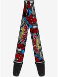Marvel The Amazing Spider-Man Stacked Comic Books Action Poses Guitar Strap, , hi-res