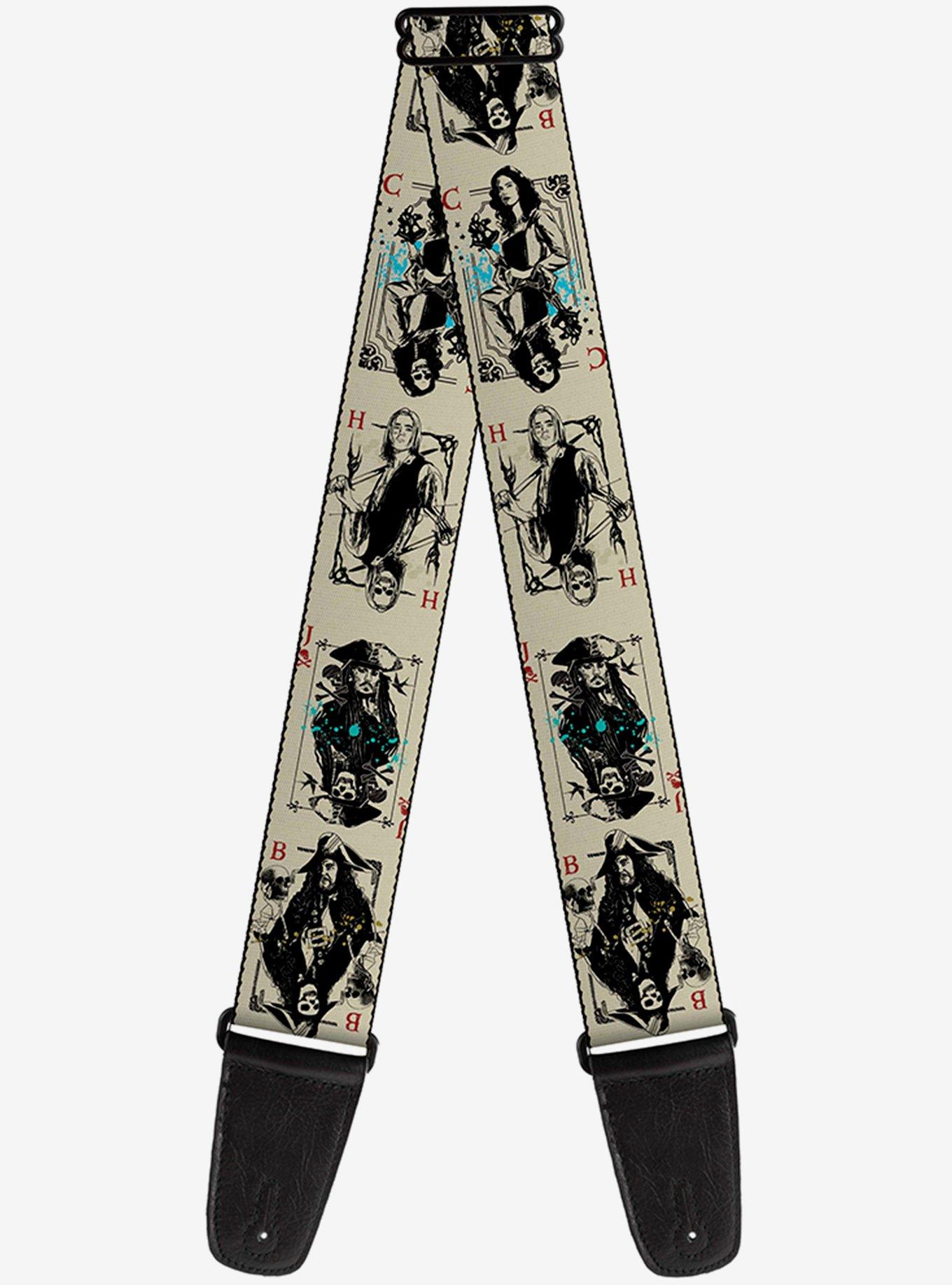 Disney Pirates of the Caribbean Skeleton Cards Guitar Strap, , hi-res