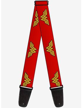 DC Comics Wonder Woman Logo Red Guitar Strap, , hi-res