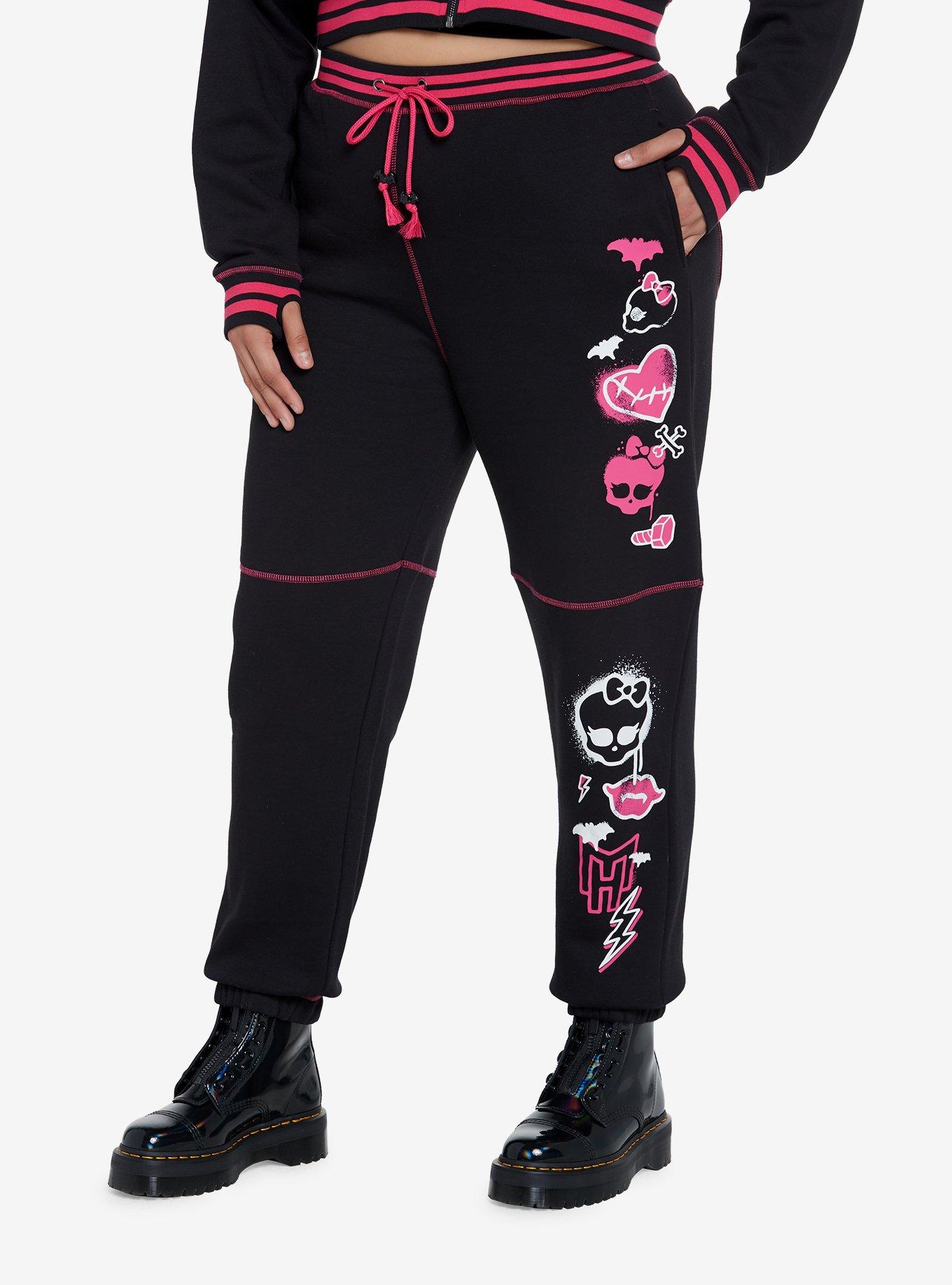 Monster High Skullette Icons Girls Joggers Plus Size, BLACK, hi-res