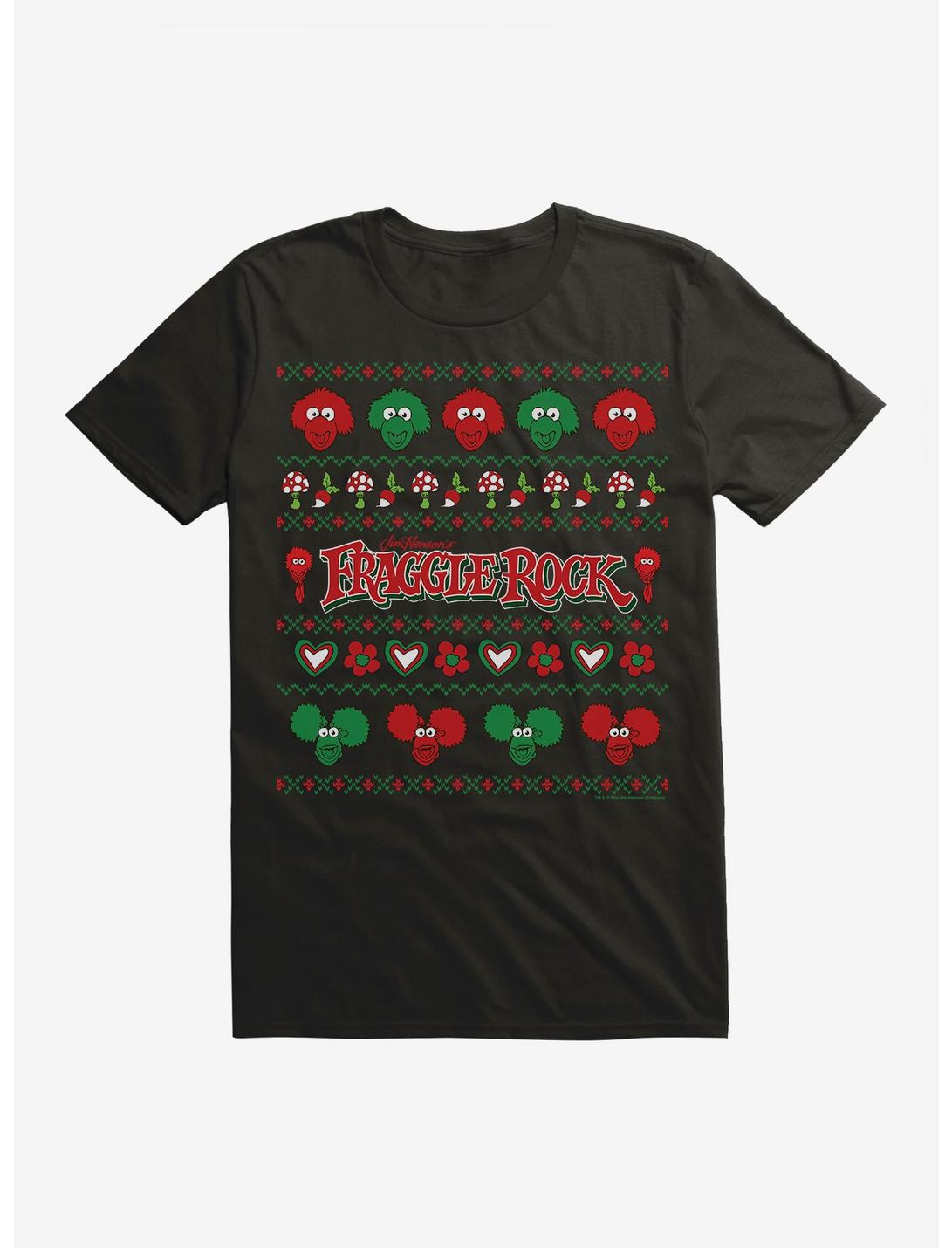 Jim Henson's Fraggle Rock Ugly Christmas Sweater Pattern T-Shirt, , hi-res