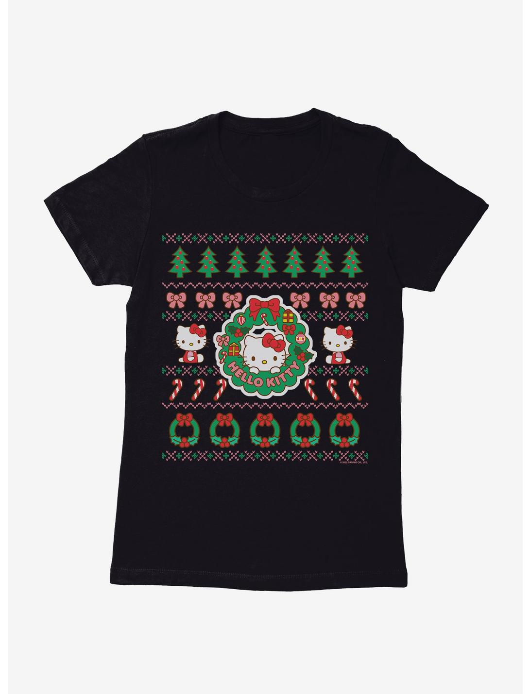 Hello Kitty Ugly Christmas Pattern Womens T-Shirt, , hi-res