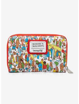 Loungefly Where's Waldo Scenic Allover Print Zip Wallet, , hi-res
