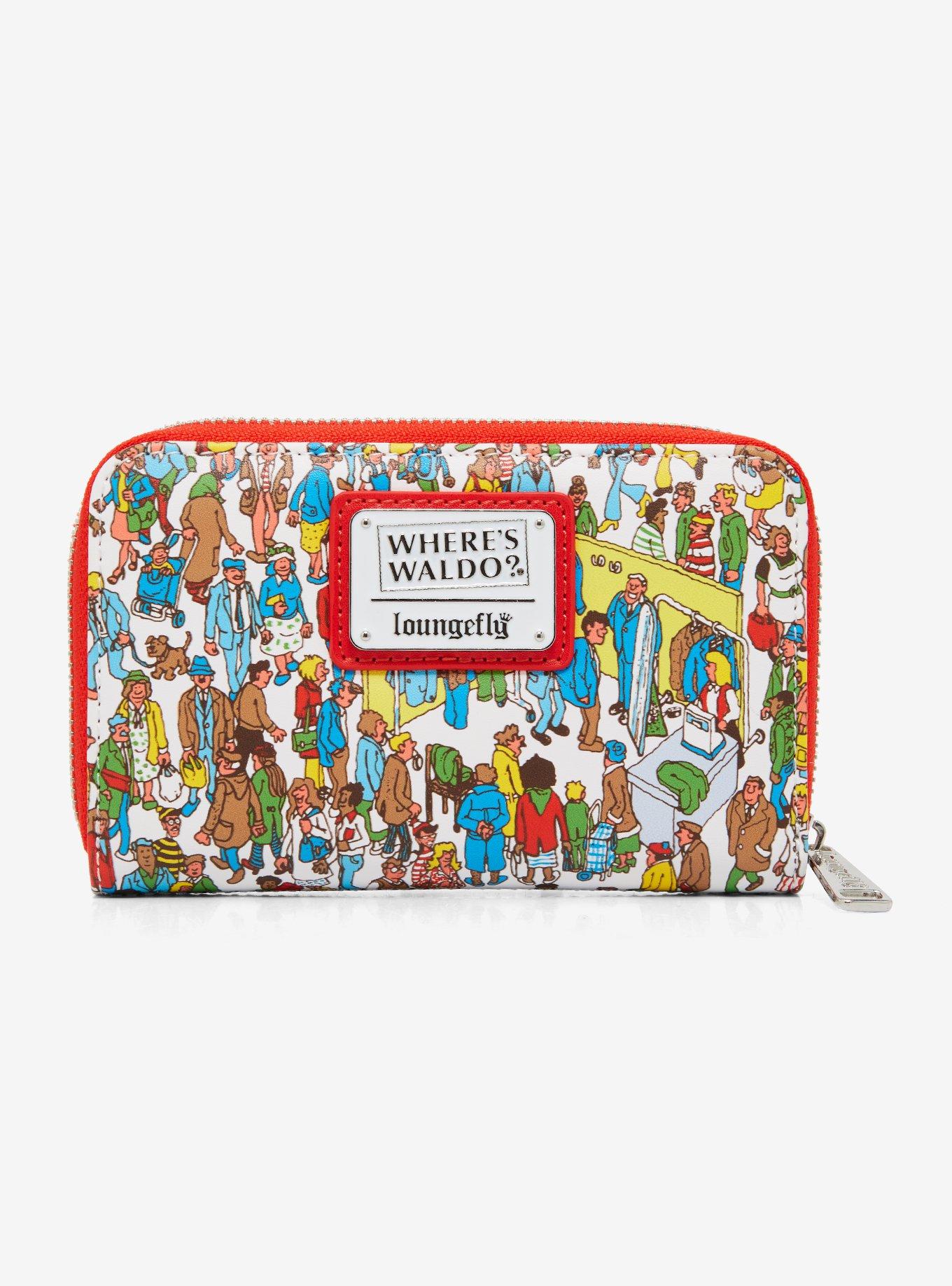 Loungefly Where's Waldo Scenic Allover Print Zip Wallet, , hi-res