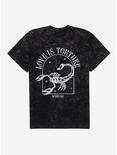 Wednesday Love Is Torture Mineral Wash T-Shirt, BLACK MINERAL WASH, hi-res