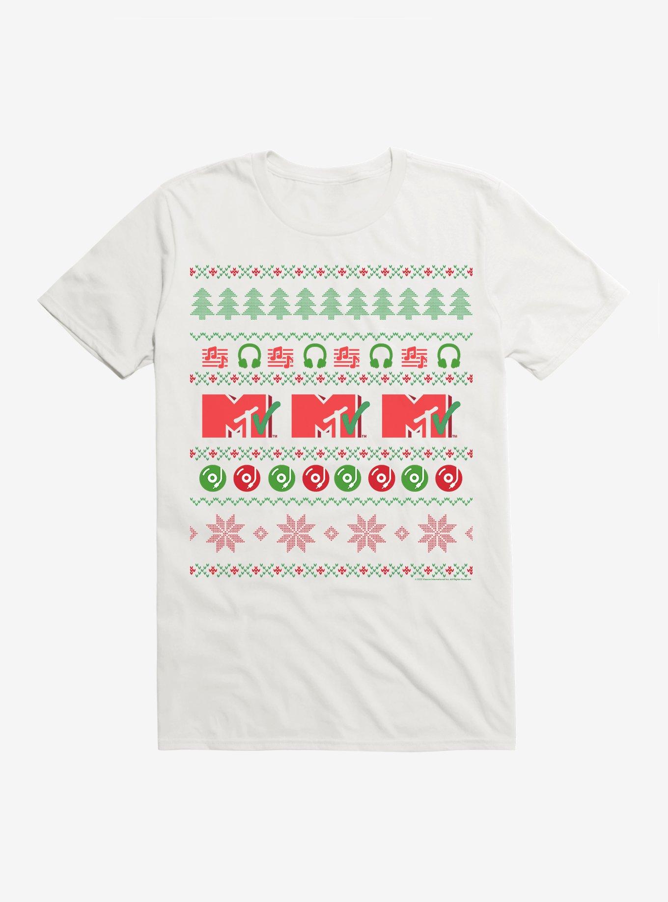 MTV Ugly Christmas Sweater T-Shirt, WHITE, hi-res