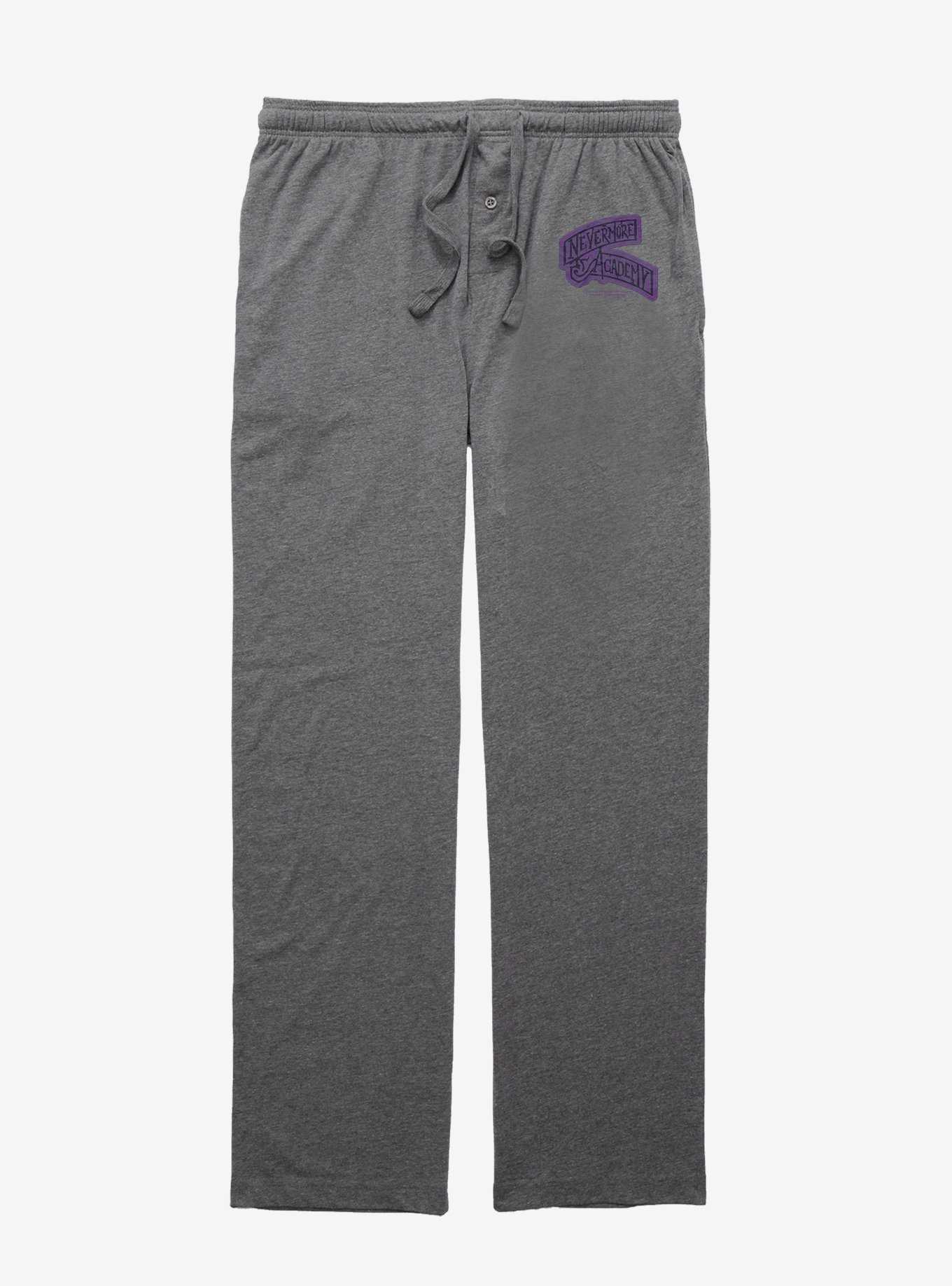 Wednesday Nevermore Academy Pajama Pants GREY Hot Topic