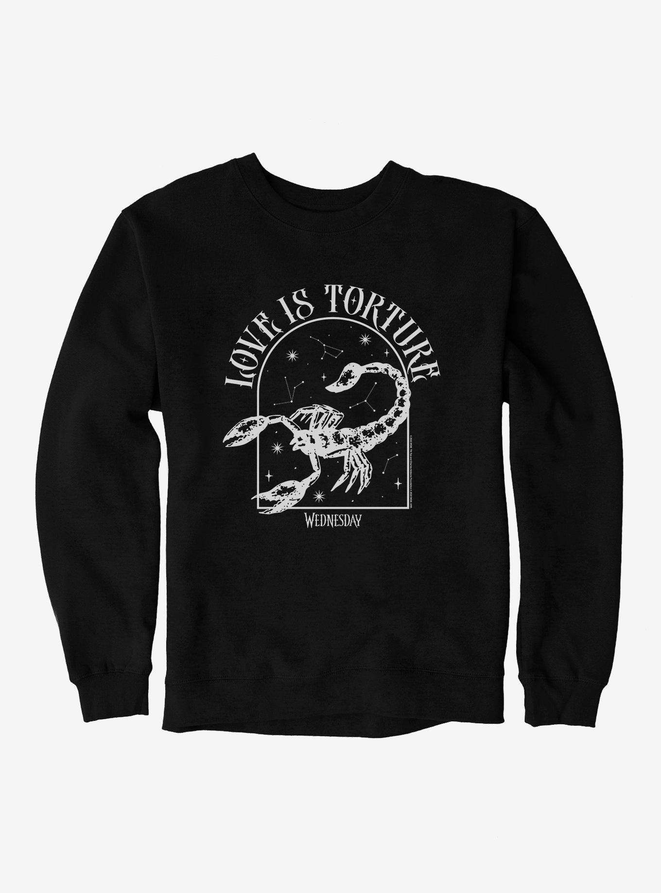 Wednesday Love Is Torture Sweatshirt, , hi-res