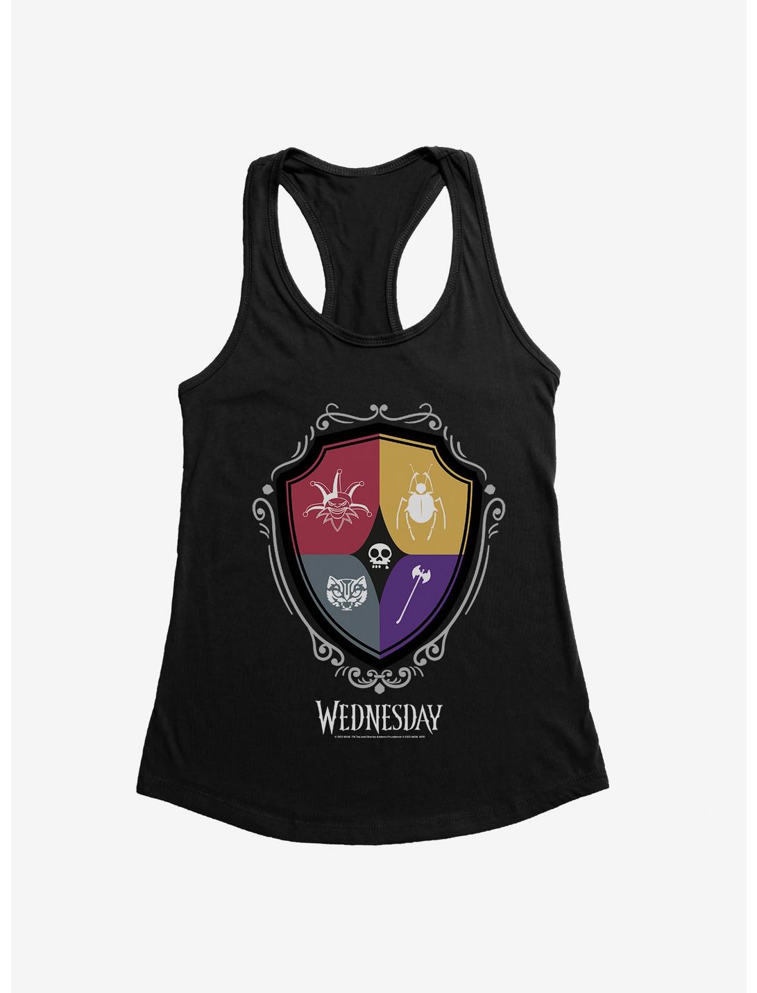 Wednesday Nevermore Academy Crest Icons Womens Tank Top, , hi-res