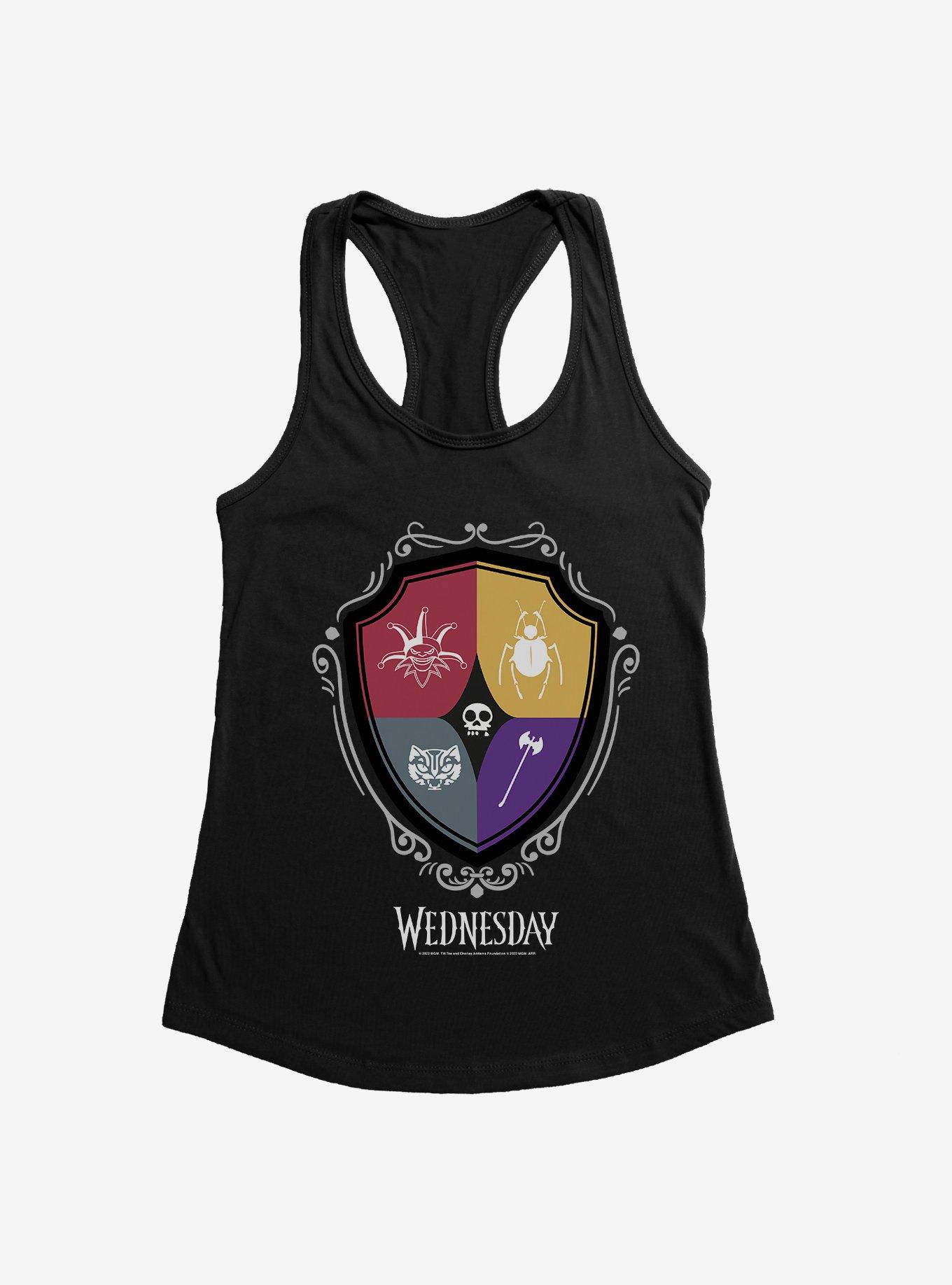 Wednesday Nevermore Academy Crest Icons Womens Tank Top, , hi-res