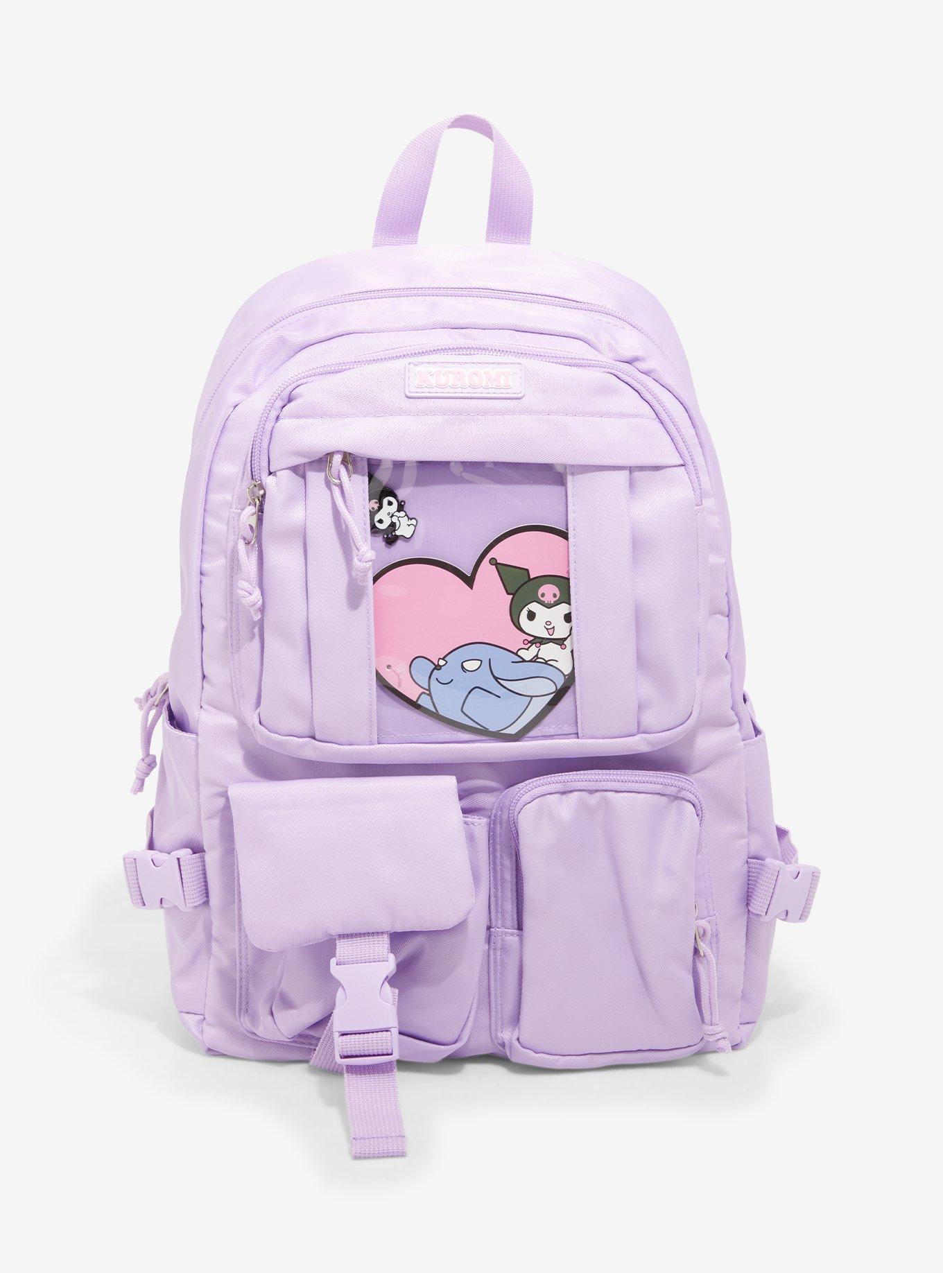 Kuromi Lavender Multi Pocket Backpack Hot Topic