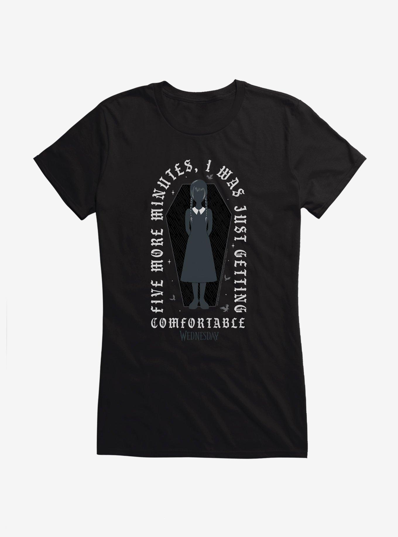 Wednesday Morgue Comfort Girls T-Shirt, BLACK, hi-res
