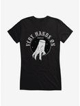 Wednesday The Thing Very Hands On Girls T-Shirt, BLACK, hi-res