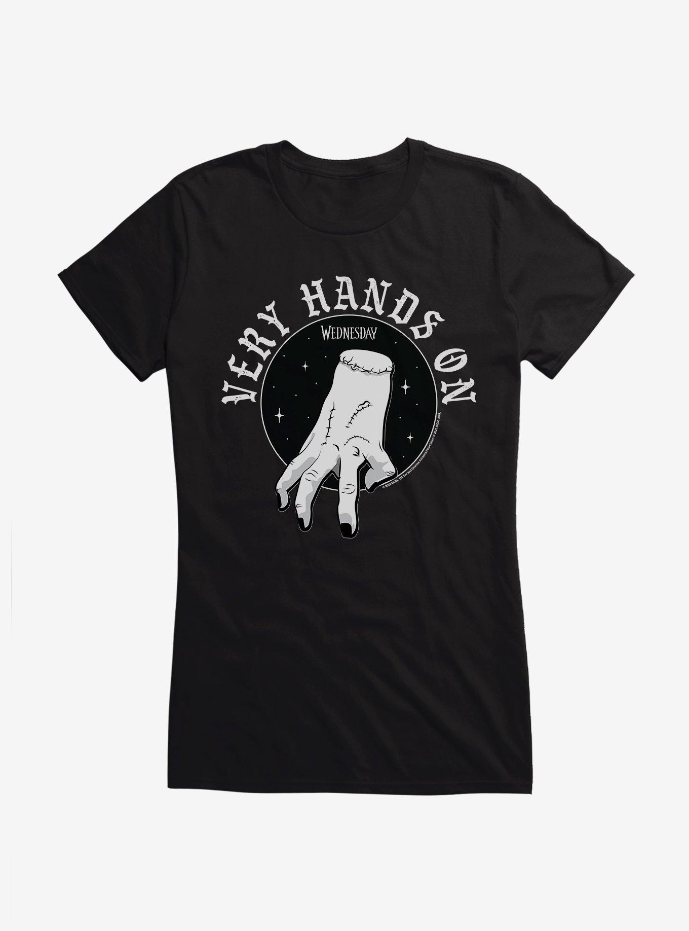 Wednesday The Thing Very Hands On Girls T-Shirt, , hi-res