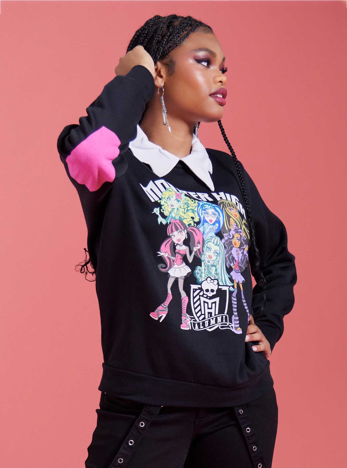 Monster High Squad Collared Girls Sweatshirt, , hi-res