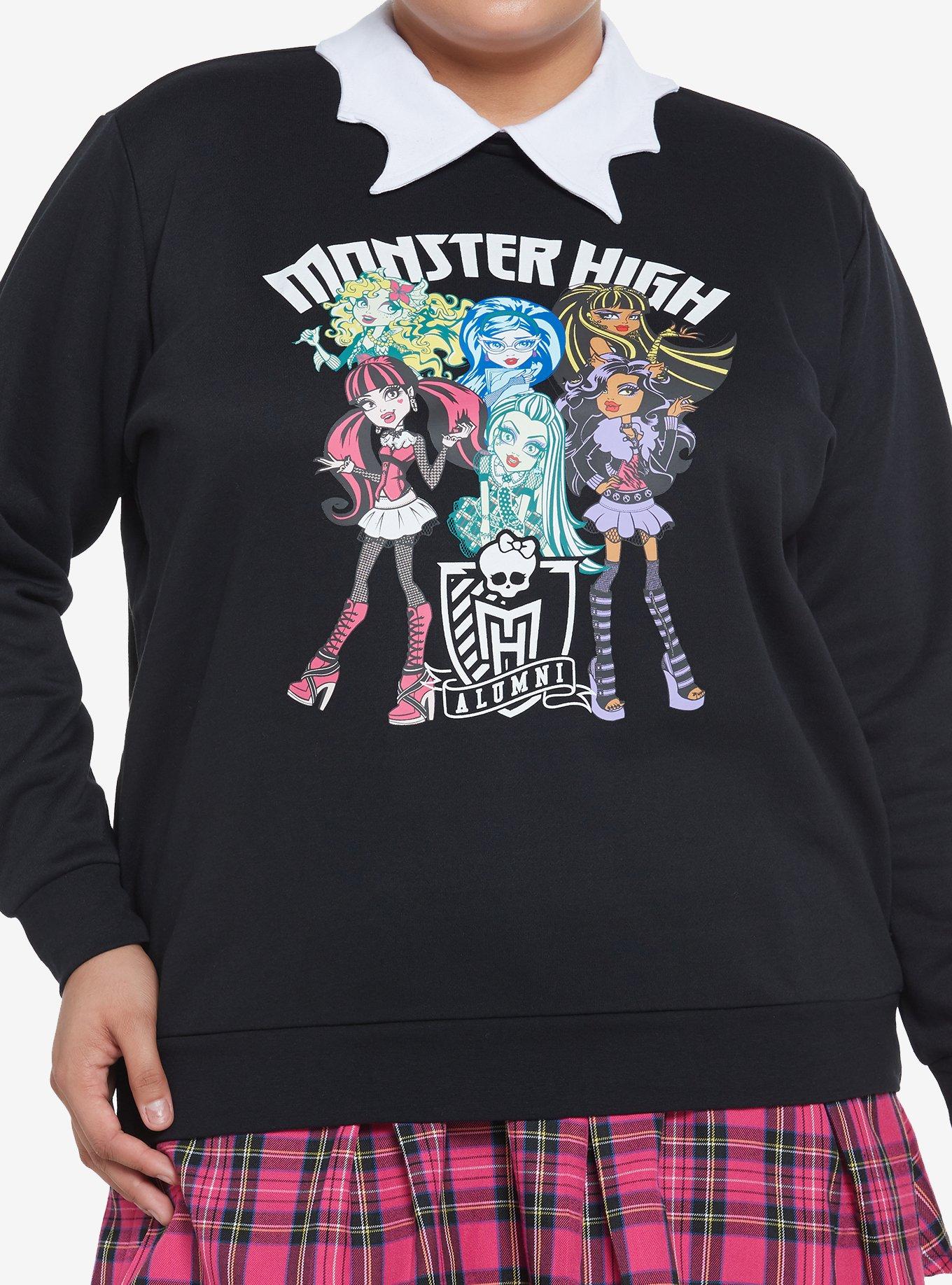Monster High Squad Collared Girls Sweatshirt Plus Size, MULTI, hi-res