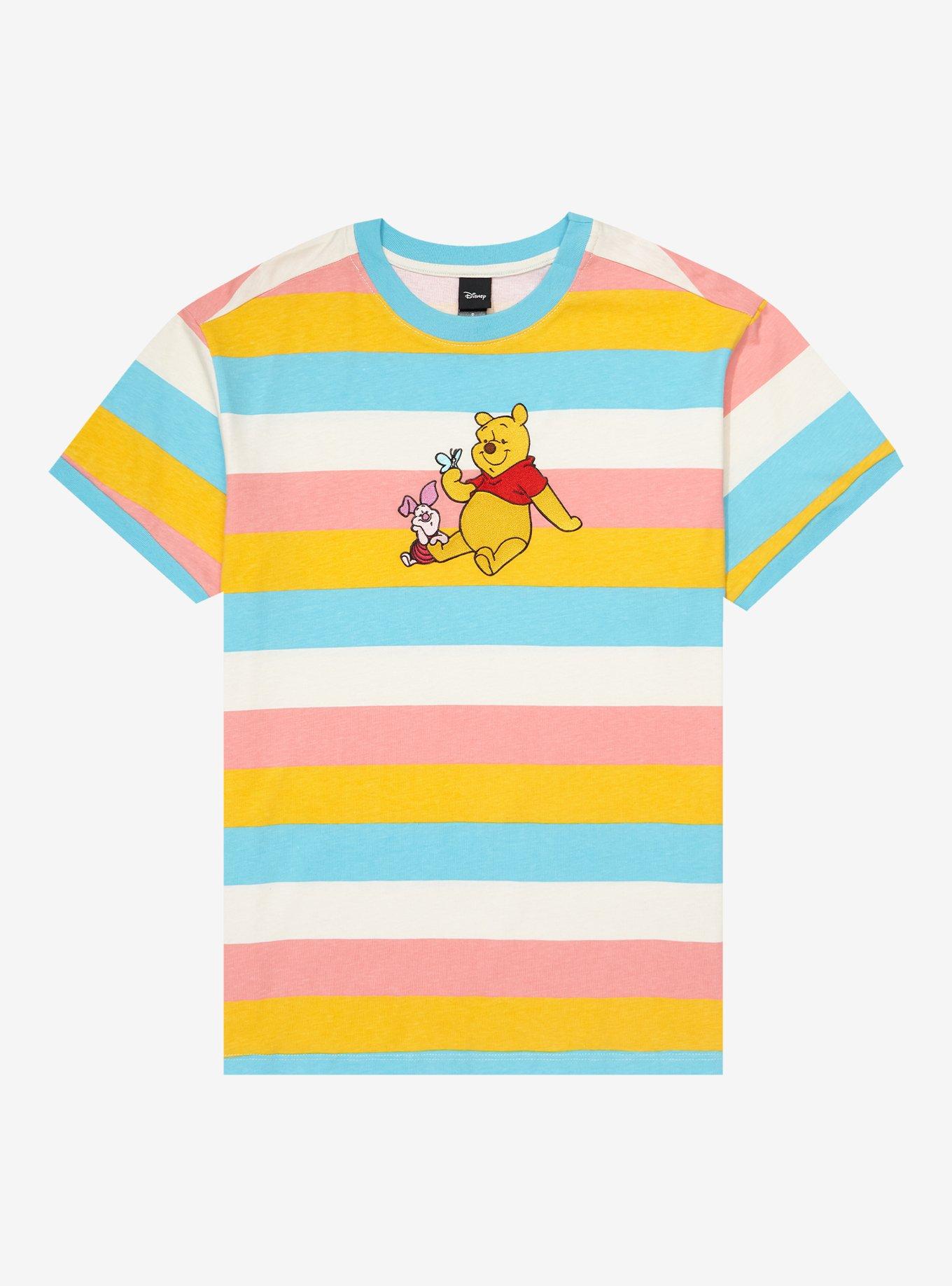Disney Winnie The Pooh Duo Stripe Girls Ringer T-Shirt