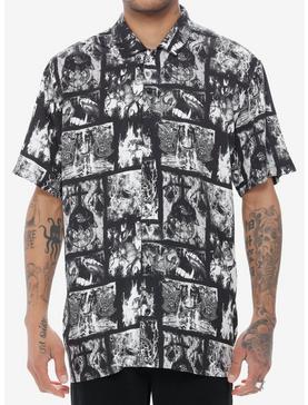 Dark Creatures Collage Woven Button-Up, , hi-res