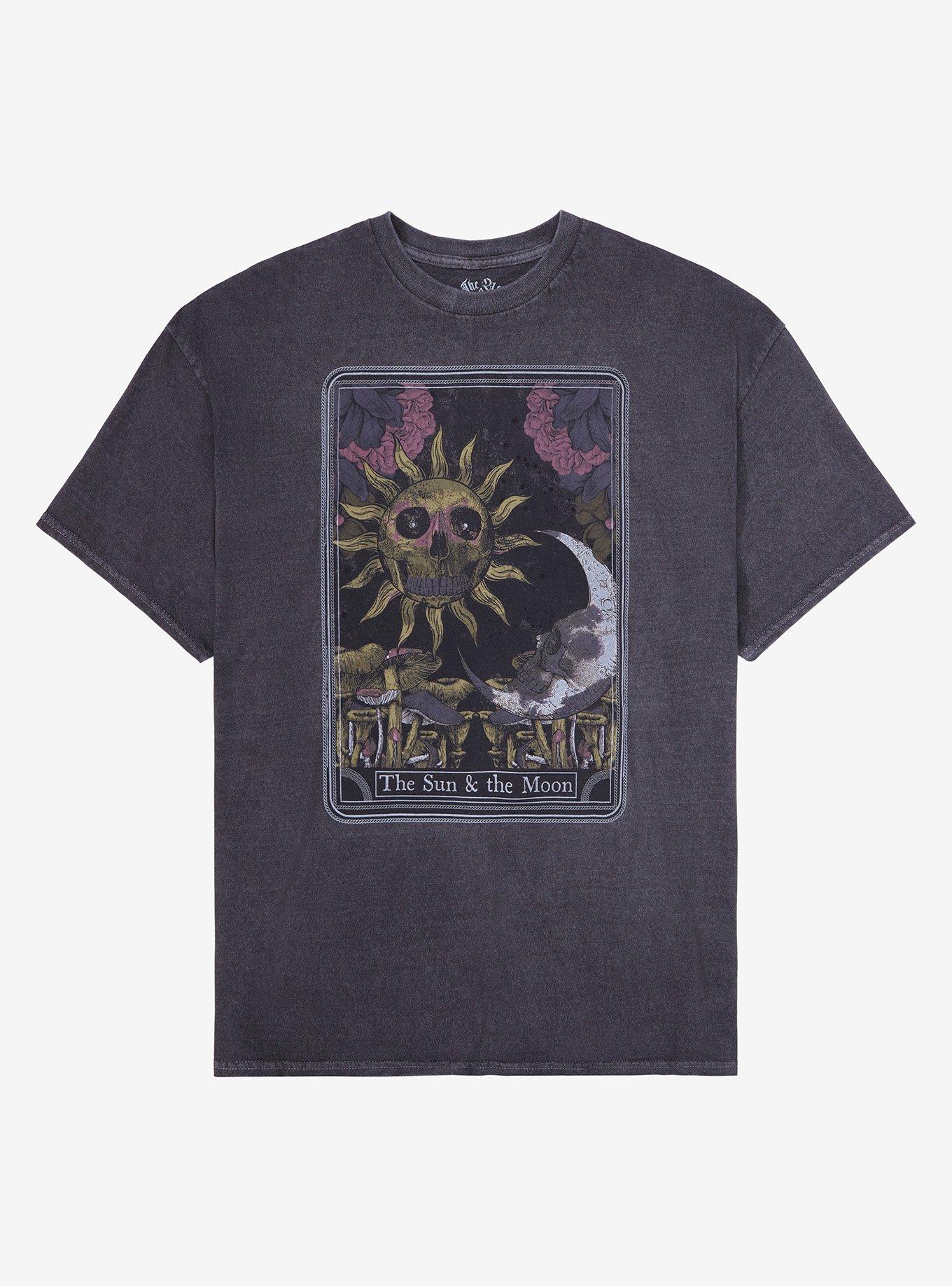 The Sun & The Moon Tarot Card Washed T-Shirt | Hot Topic