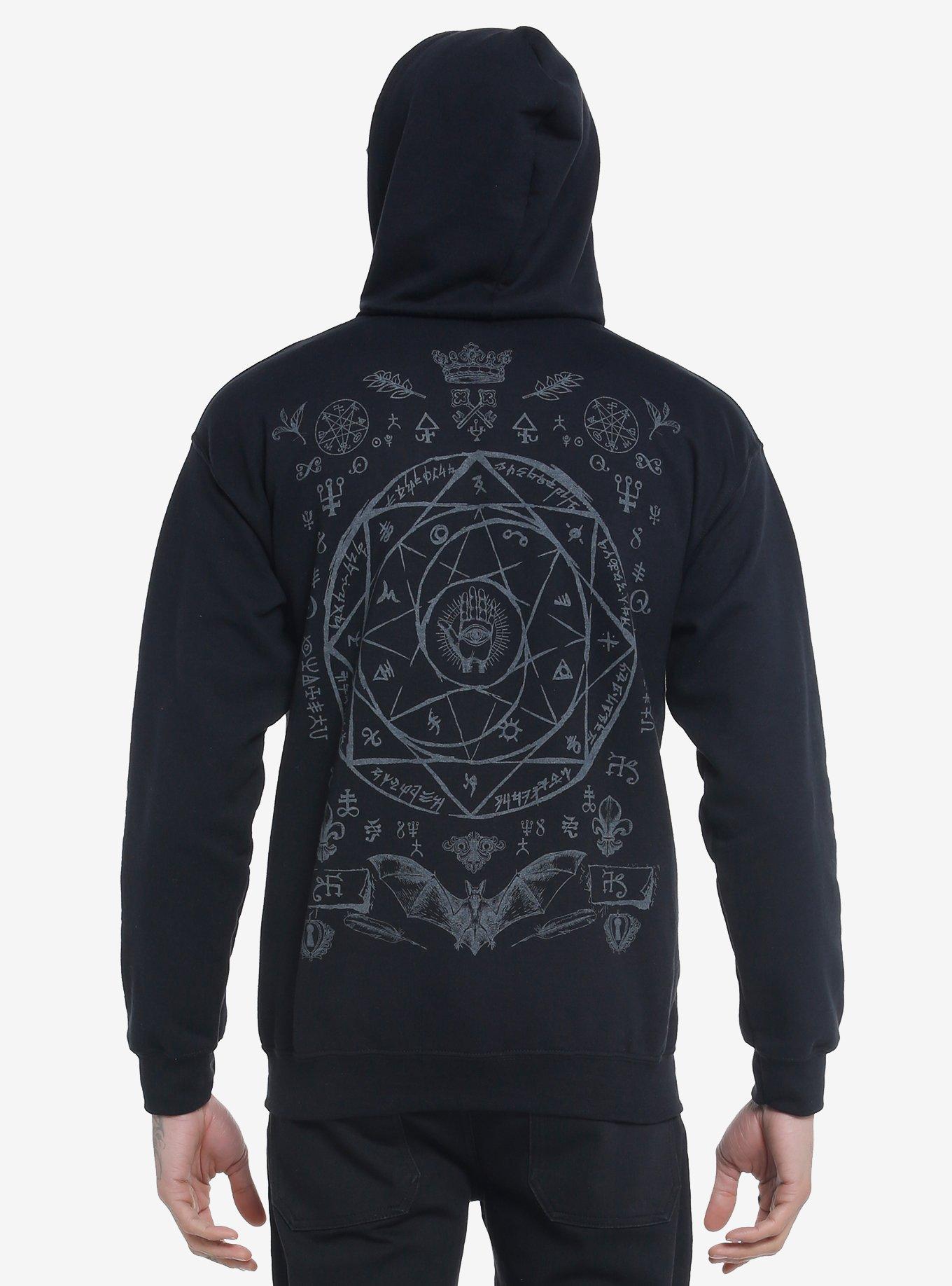 Hot Topic Crowned Skull With Wings Hoodie