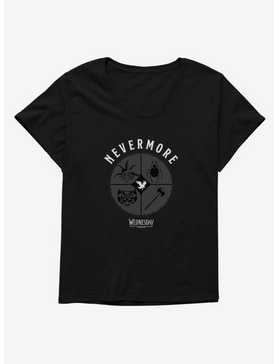 Wednesday Nevermore Icon Set Womens T-Shirt Plus Size, , hi-res