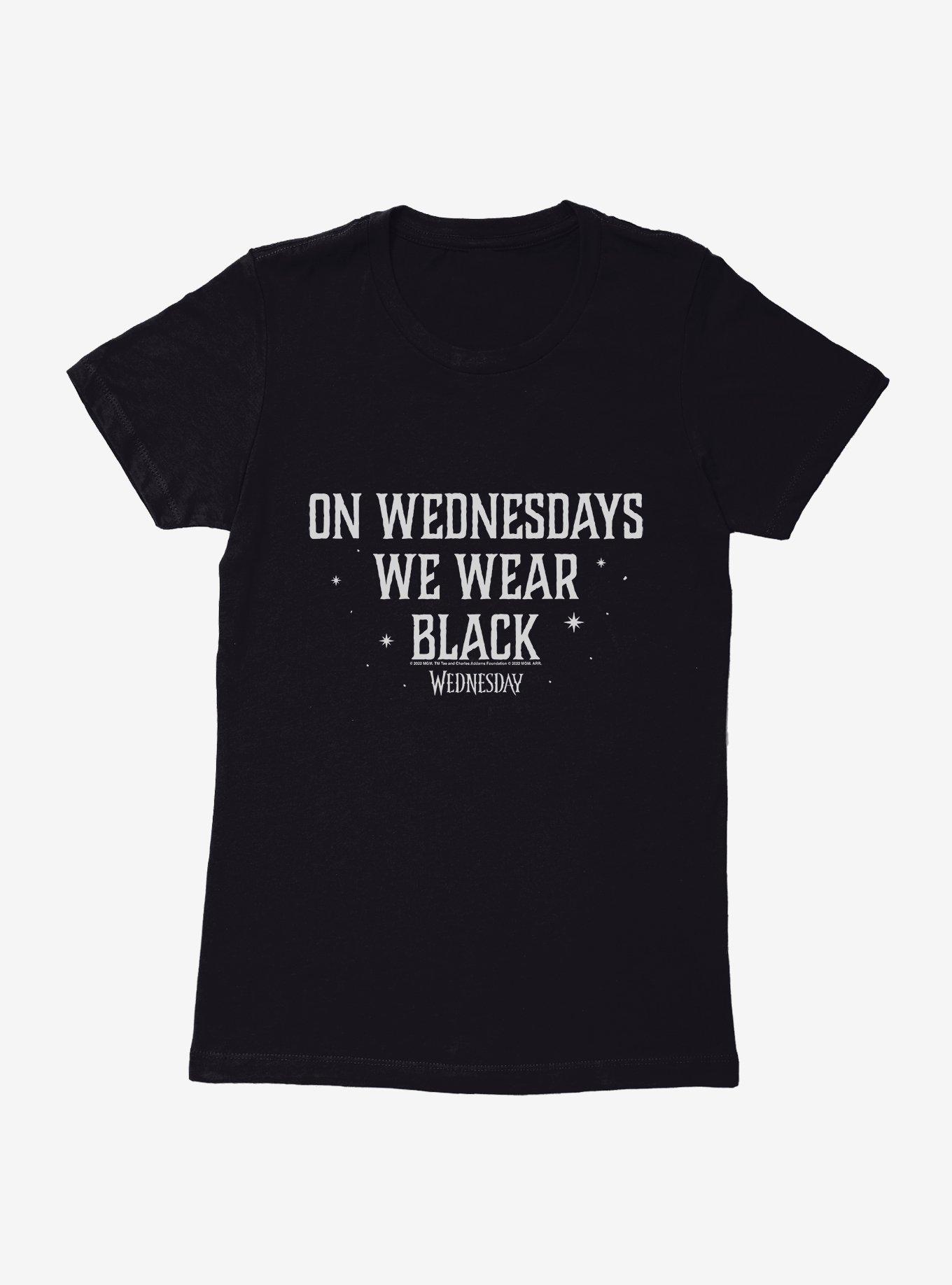 Wednesday On Wednesdays We Wear Black Womens T-Shirt, , hi-res