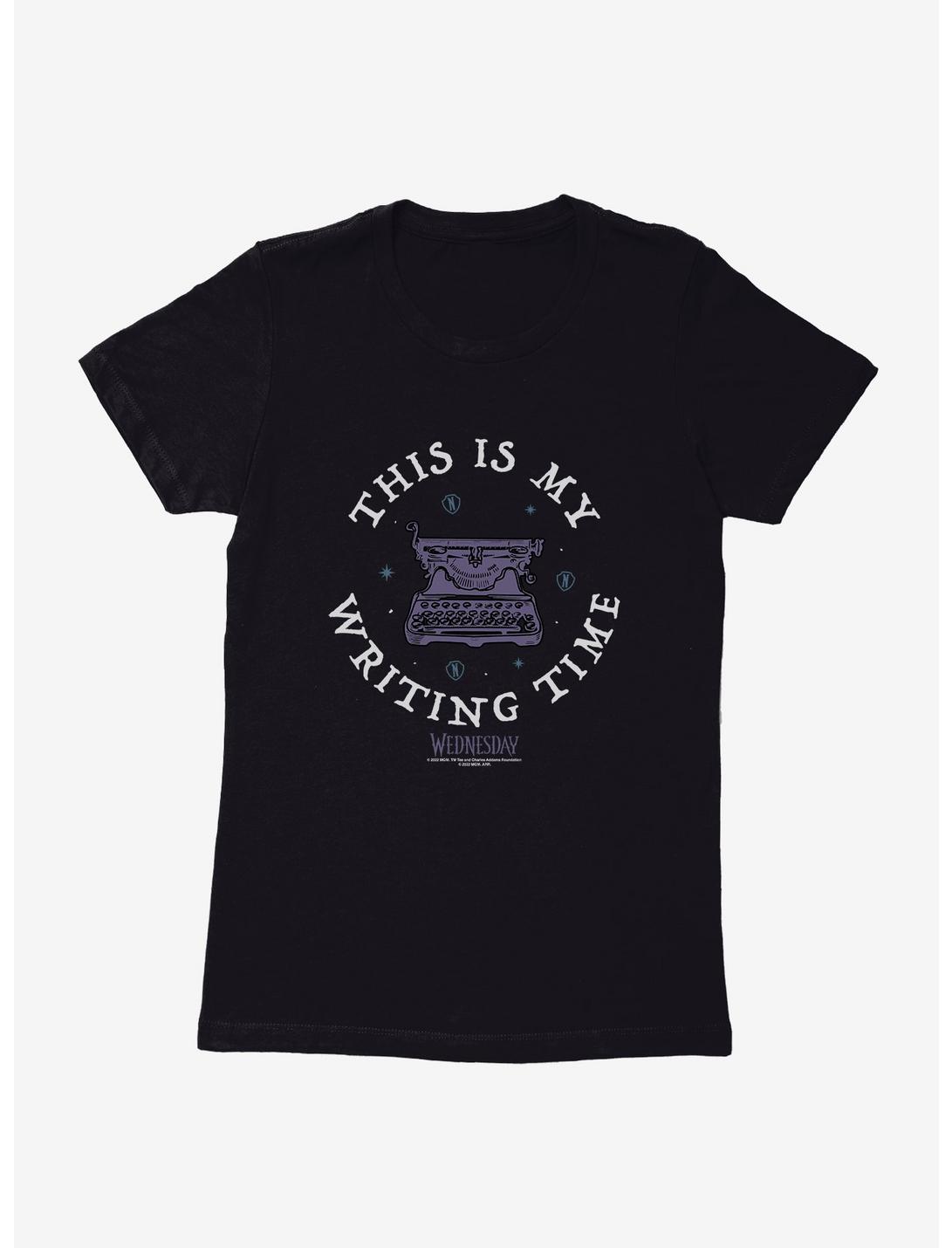 Wednesday This Is My Writing Time Womens T-Shirt, BLACK, hi-res
