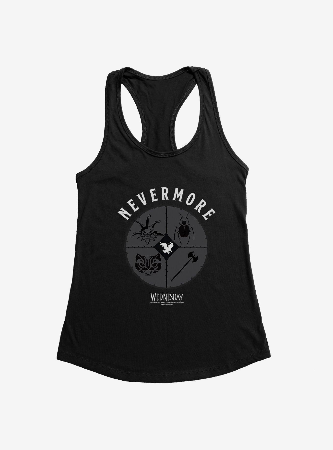 Wednesday Nevermore Icon Set Womens Tank Top, , hi-res