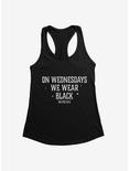 Wednesday On Wednesdays We Wear Black Womens Tank Top, BLACK, hi-res