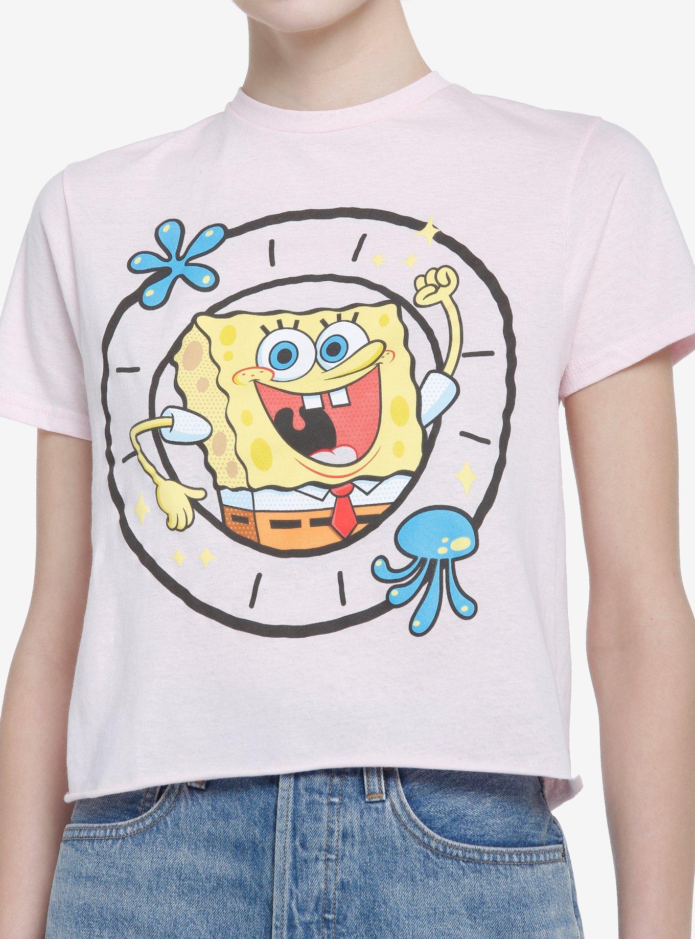 SpongeBob SquarePants Jellyfish Girls Crop T-Shirt, MULTI, hi-res