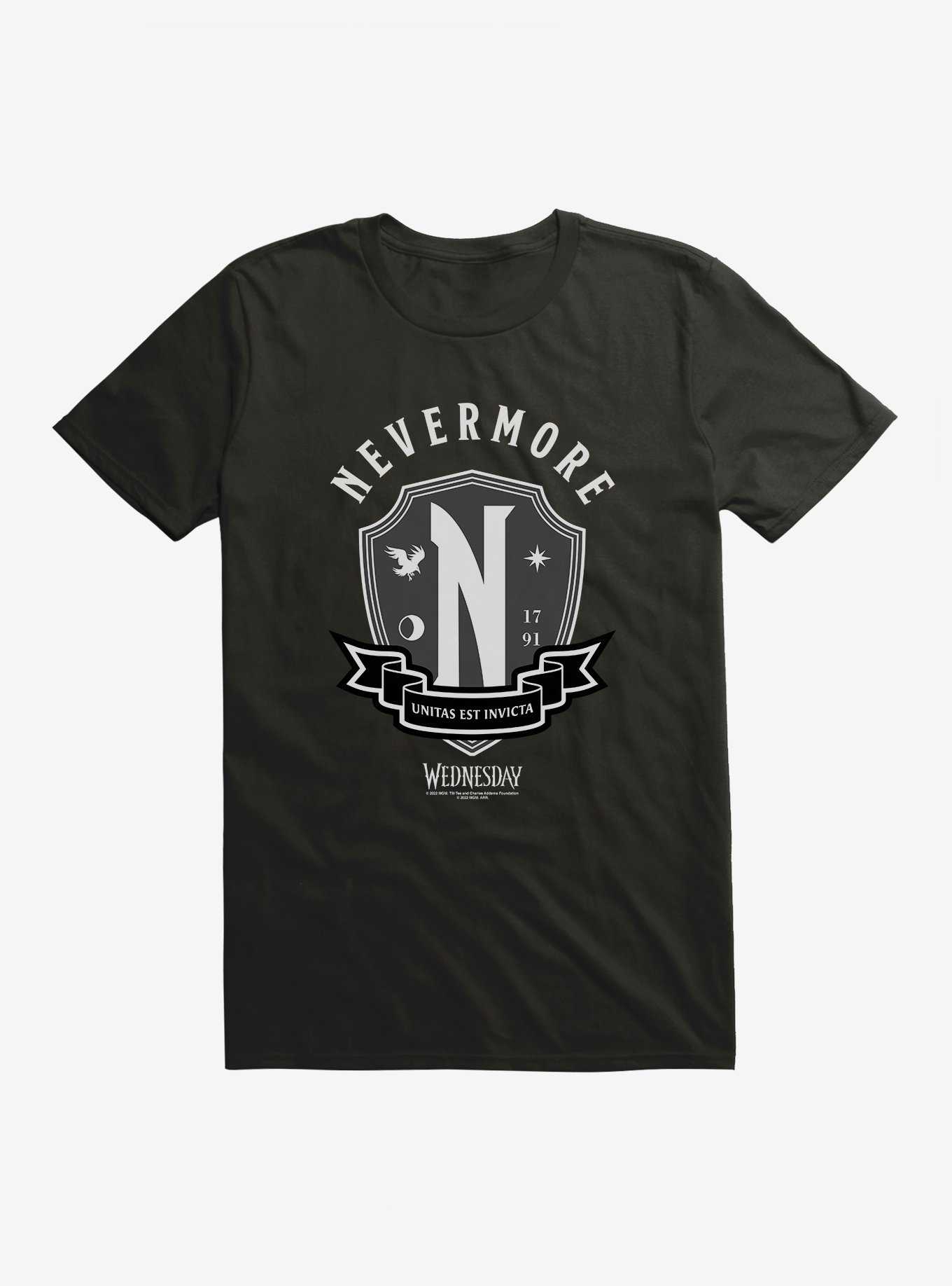Wednesday Nevermore Academy Emblem T-Shirt, , hi-res