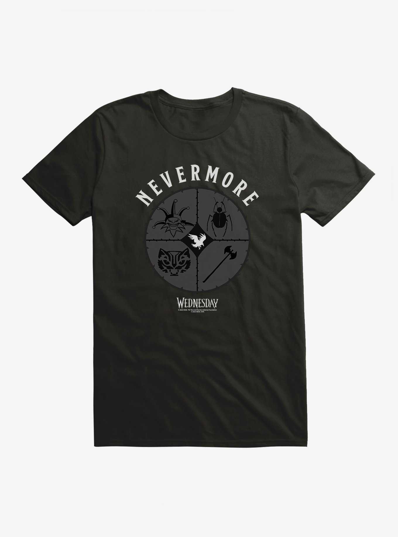 Wednesday Nevermore Icon Set T-Shirt, , hi-res