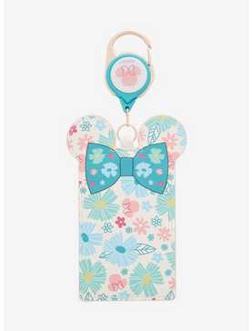 Disney Minnie Mouse Floral Retractable Lanyard - BoxLunch Exclusive, , hi-res