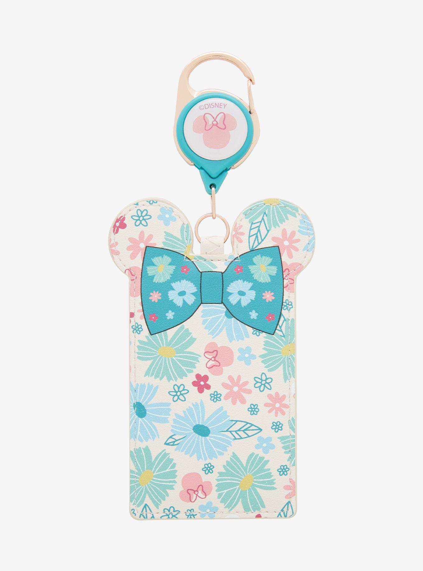 Disney Minnie Mouse Floral Retractable Lanyard - BoxLunch Exclusive, , hi-res