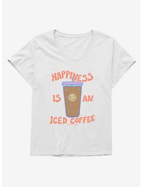HT Creators: Cecelia Hotzler Happiness Is An Iced Coffee Girls T-Shirt Plus Size, , hi-res