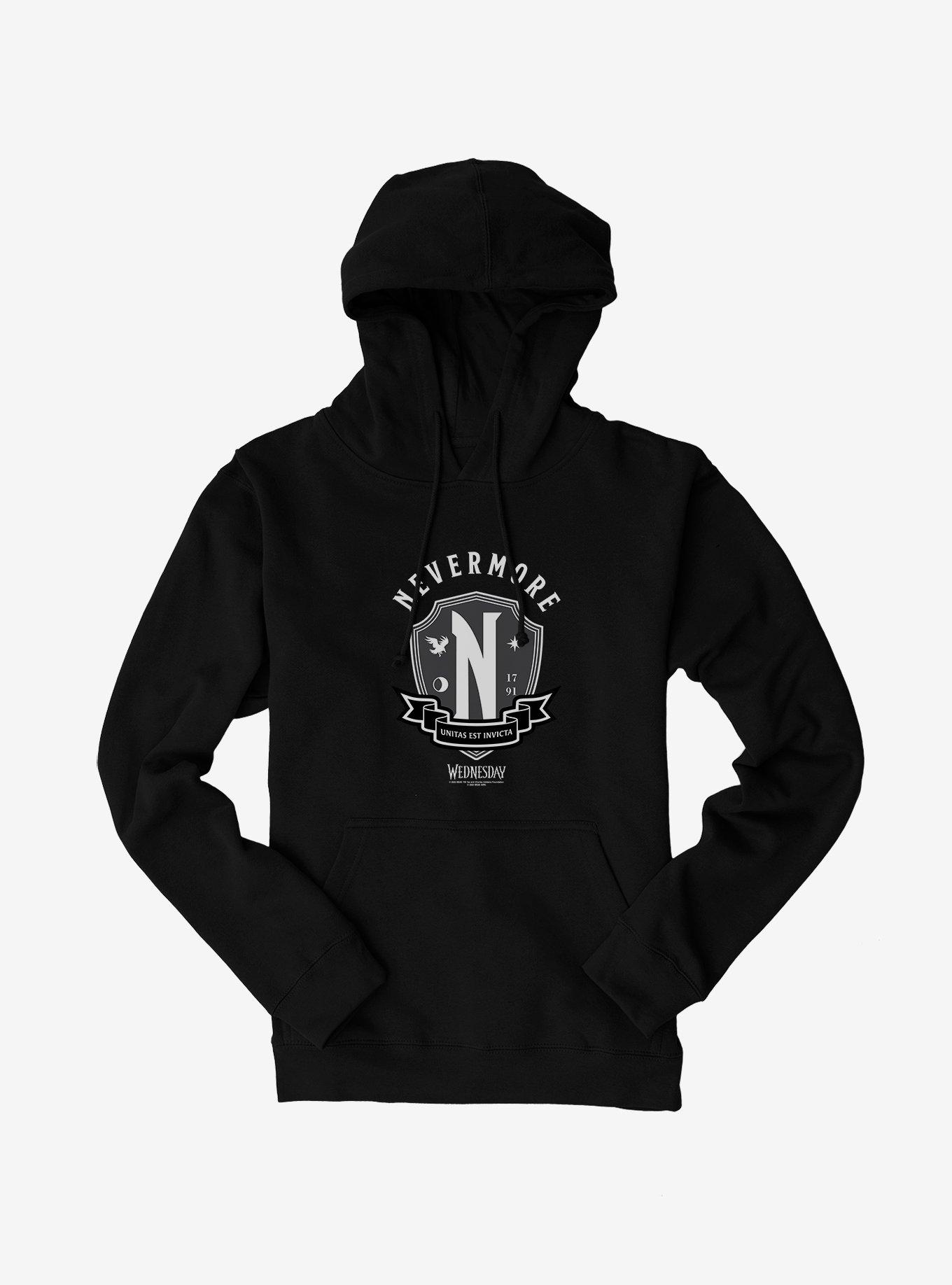 Wednesday Nevermore Academy Emblem Hoodie, , hi-res