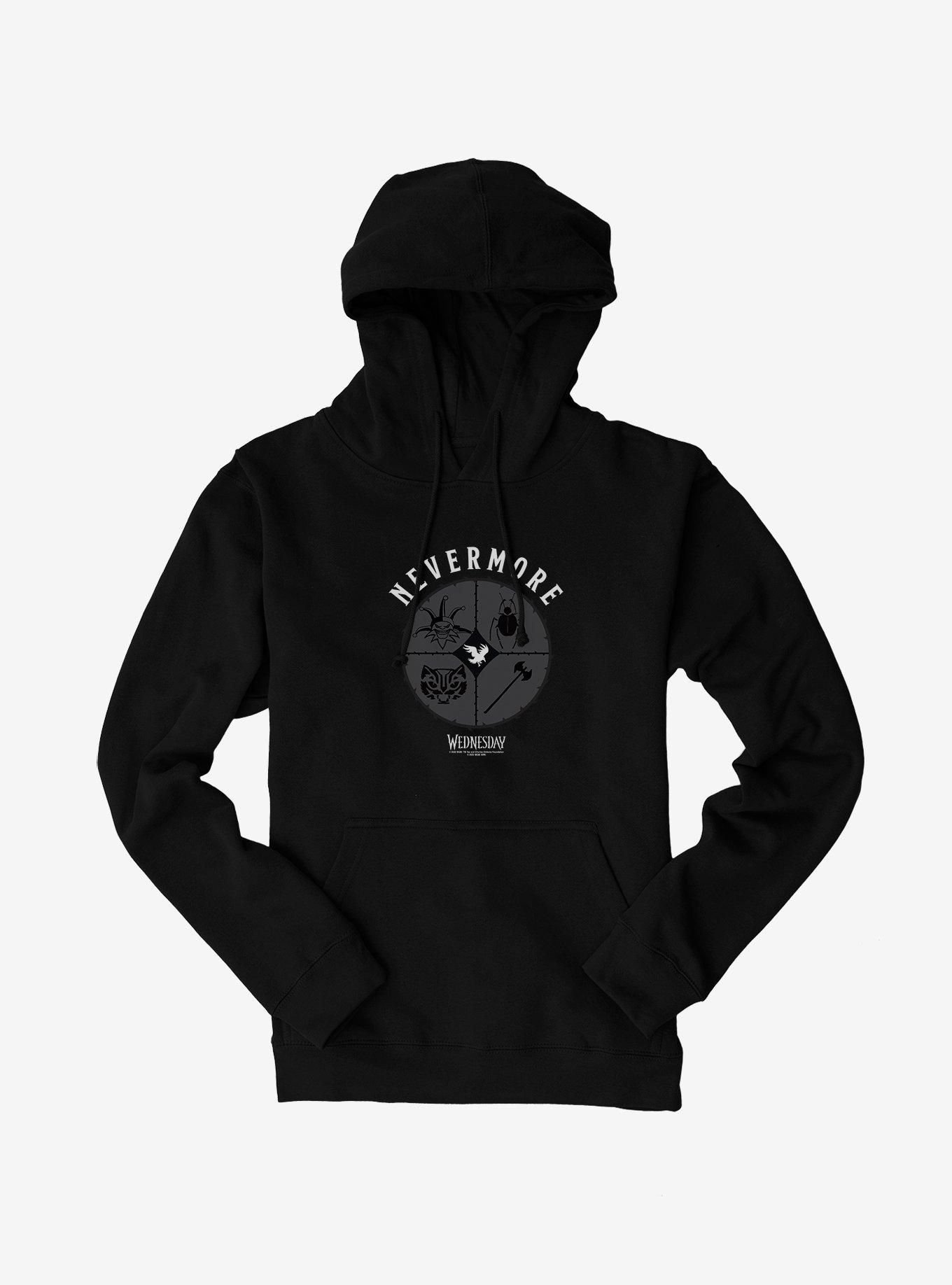Wednesday Nevermore Icon Set Hoodie, , hi-res