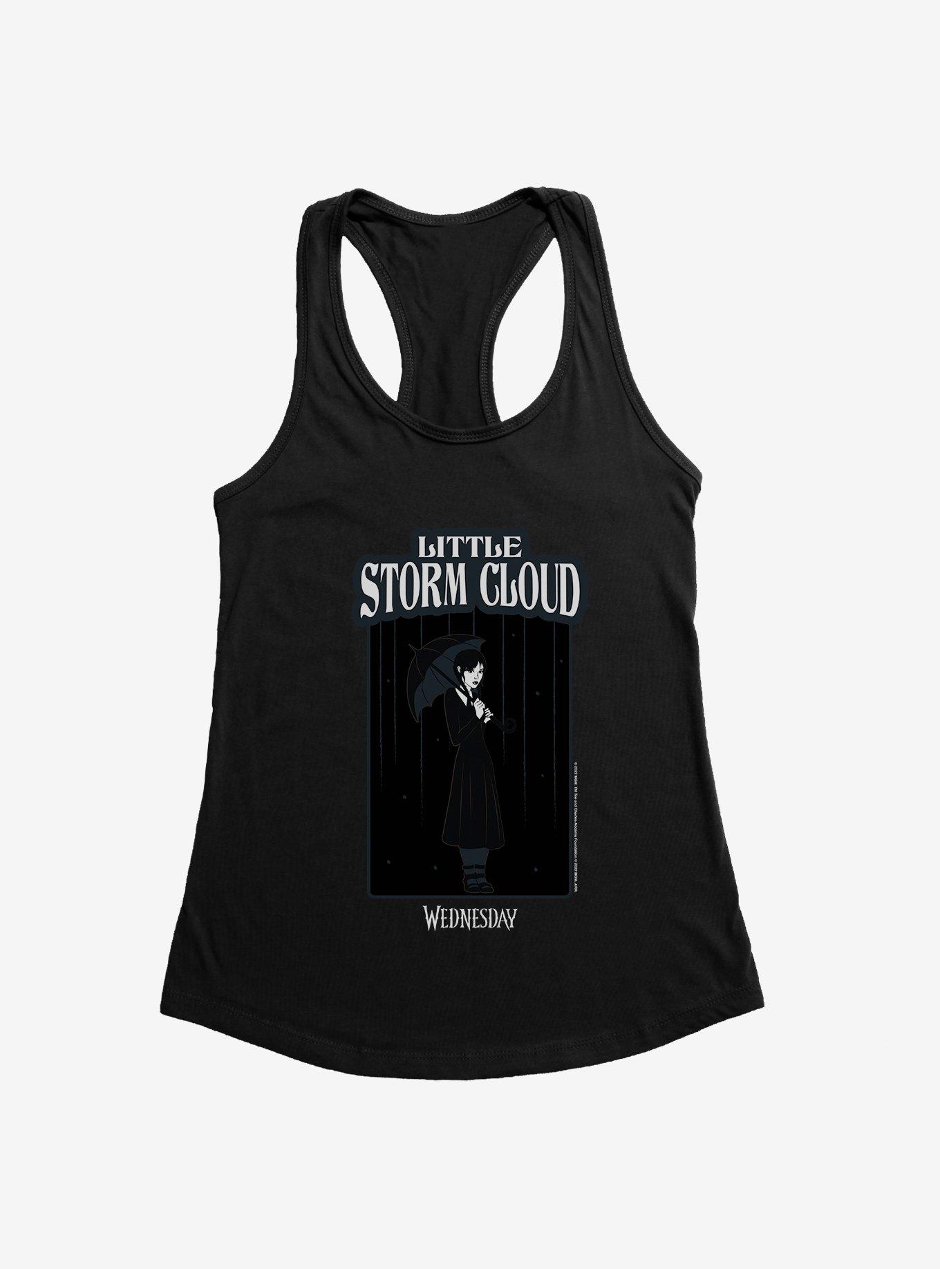 Wednesday Little Storm Cloud Portrait Womens Tank Top, BLACK, hi-res