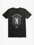 Wednesday Nevermore Academy Emblem T-Shirt, BLACK, hi-res