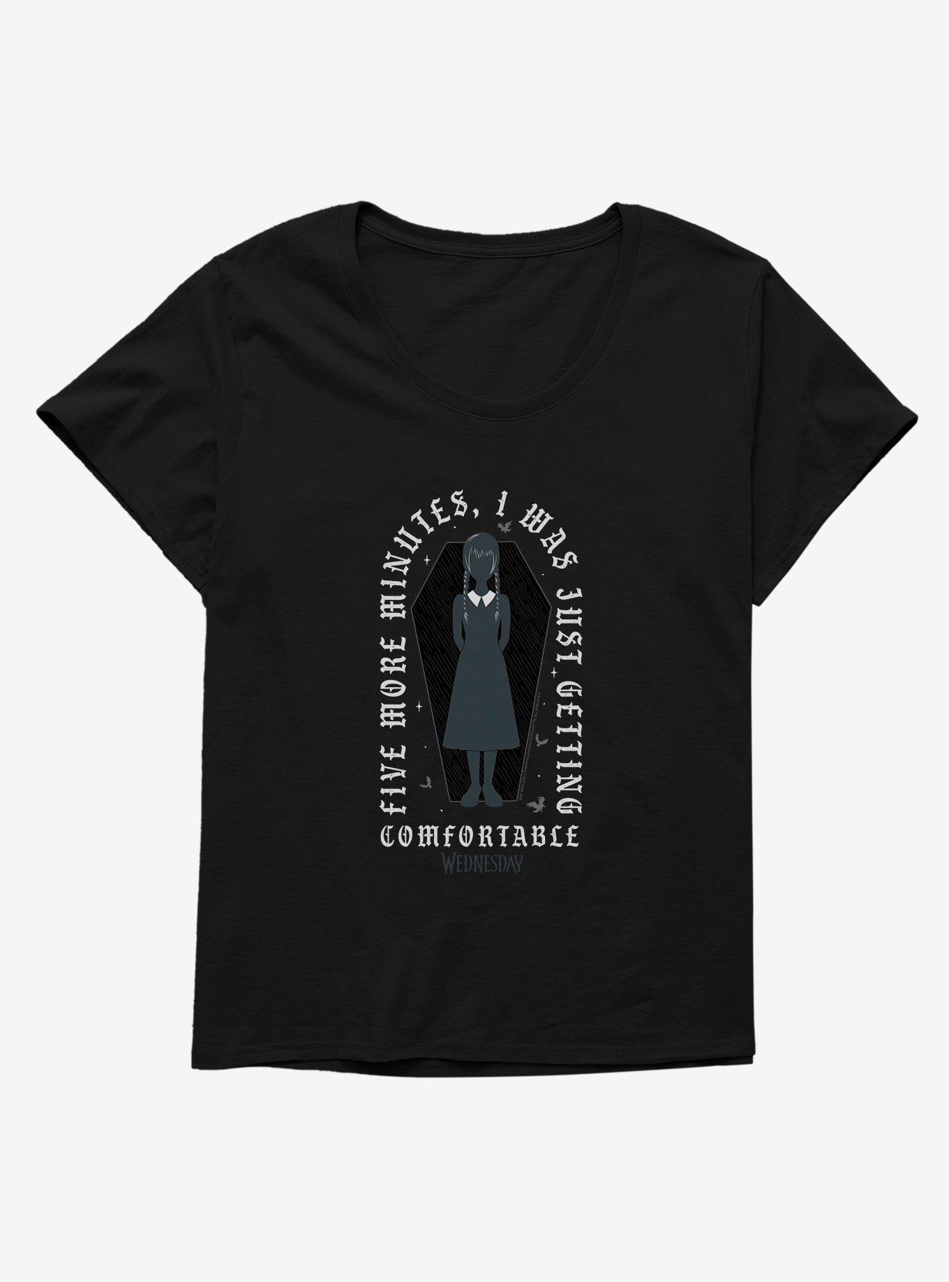Wednesday Morgue Comfort Womens T-Shirt Plus Size, BLACK, hi-res