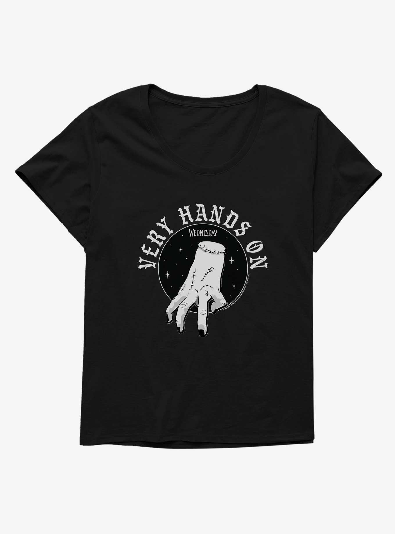 Wednesday The Thing Very Hands On Womens T-Shirt Plus Size, , hi-res