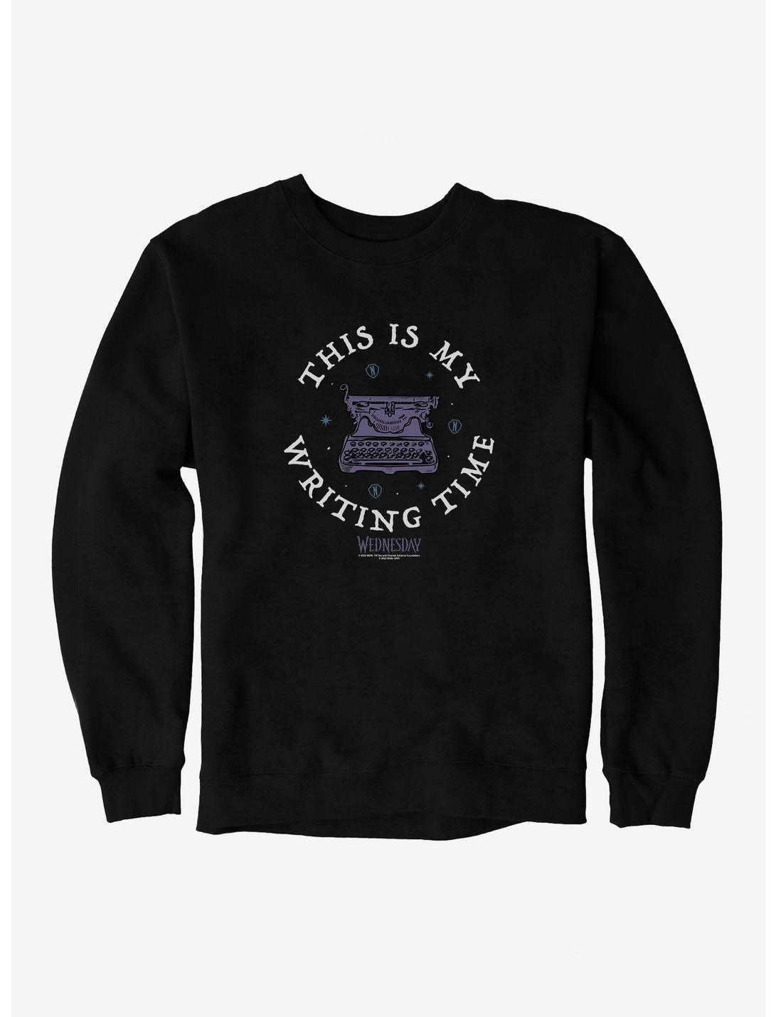 Wednesday This Is My Writing Time Sweatshirt, BLACK, hi-res