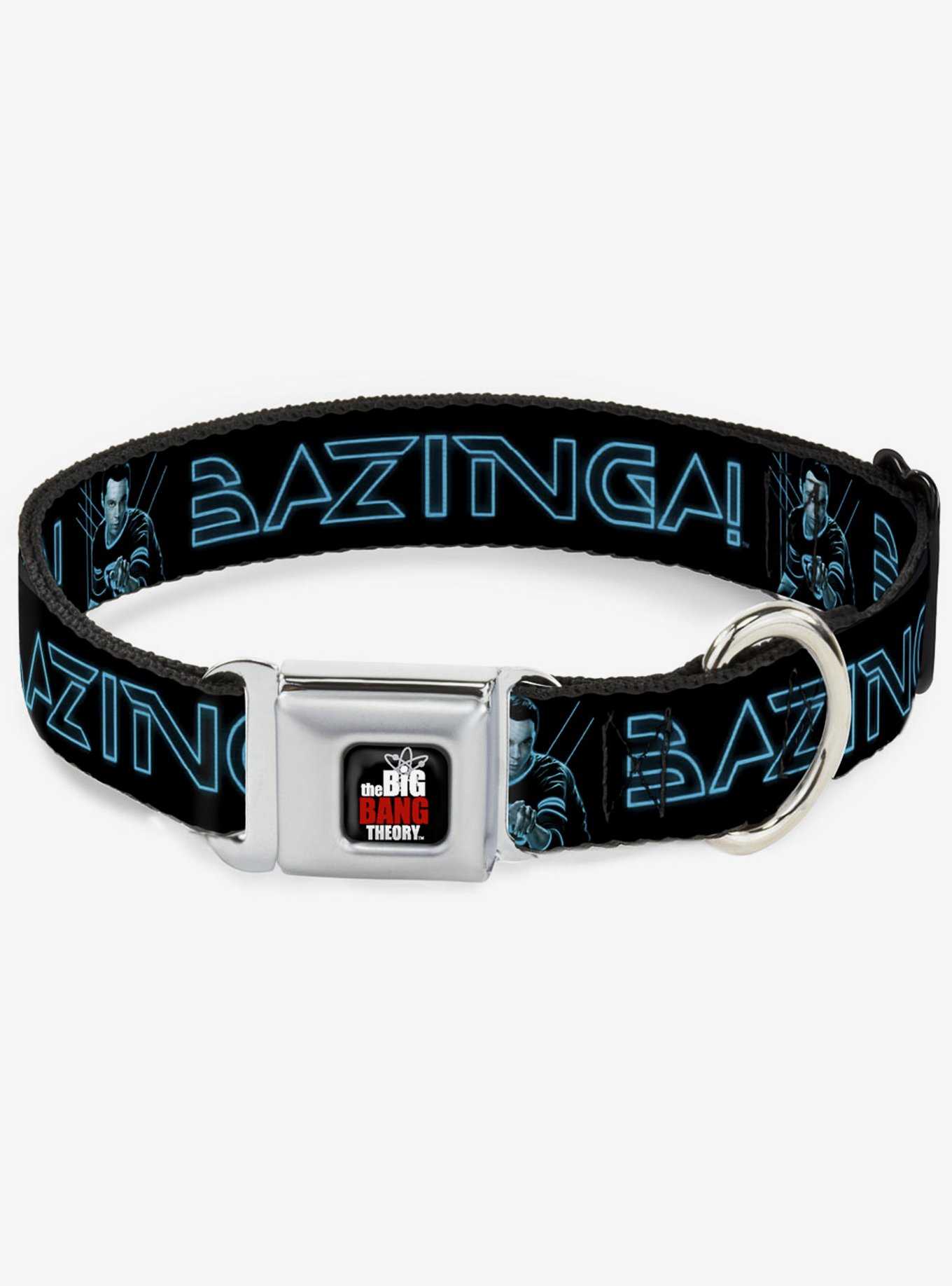 The Big Bang Theory Sheldon Bazinga Seatbelt Buckle Dog Collar, , hi-res