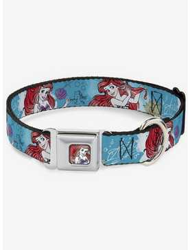 Disney The Little Mermaid Ariel Sketch Poses Seatbelt Buckle Dog Collar, , hi-res